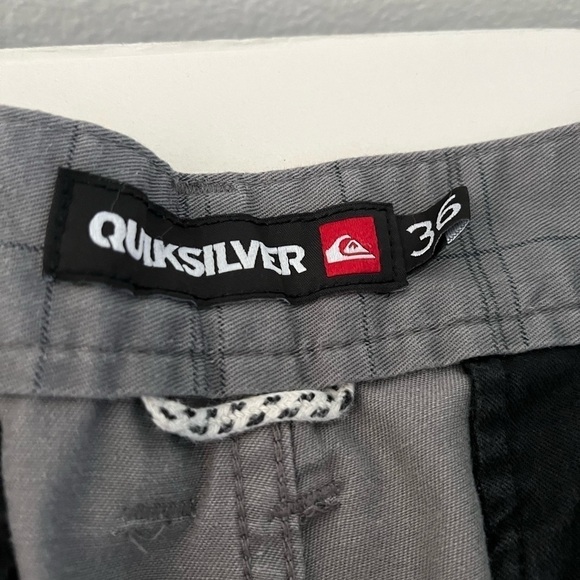Quicksilver Surf Beach Brand Gray Plaid Shorts 36 - Picture 5 of 5
